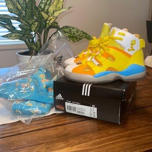 Adidas Looney Tunes Active Tweety Bird Basketball Shoes Sz 4.5